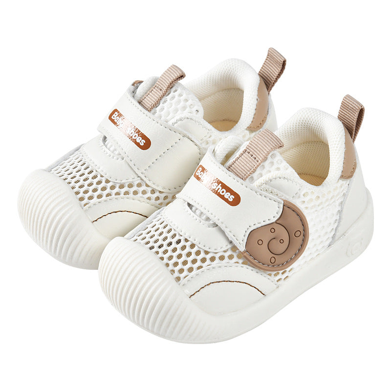 Baby sandals for boys, summer first walker shoes, 0-1-2 years old infant anti-slip soft sole mesh shoes for babies and toddlers, baby girl shoes