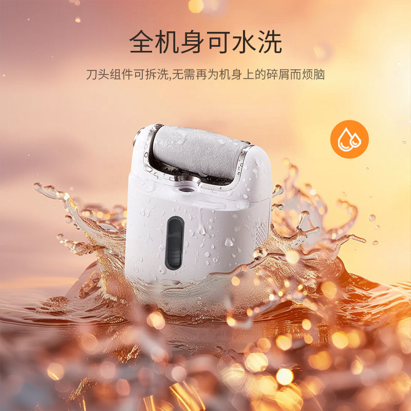 Electric foot file with mist function - exfoliating, moisturizing, and easy to use. features a touch-activated switch, washable design, and leaves your feet feeling smooth and beautiful