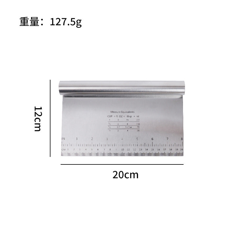 Stainless steel rice noodle scraper, dough cutter, fried stick scraper, pizza steamed bun bread dough baking slicing tool