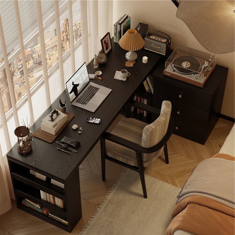 Corner desk bookshelf all-in-one desk l-shaped computer desk student home writing desk corner office desk bedroom desk