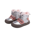 Vancahao girls' thickened warm snow boots,  winter new collection, boys' black cotton shoes, versatile ankle boots for kids