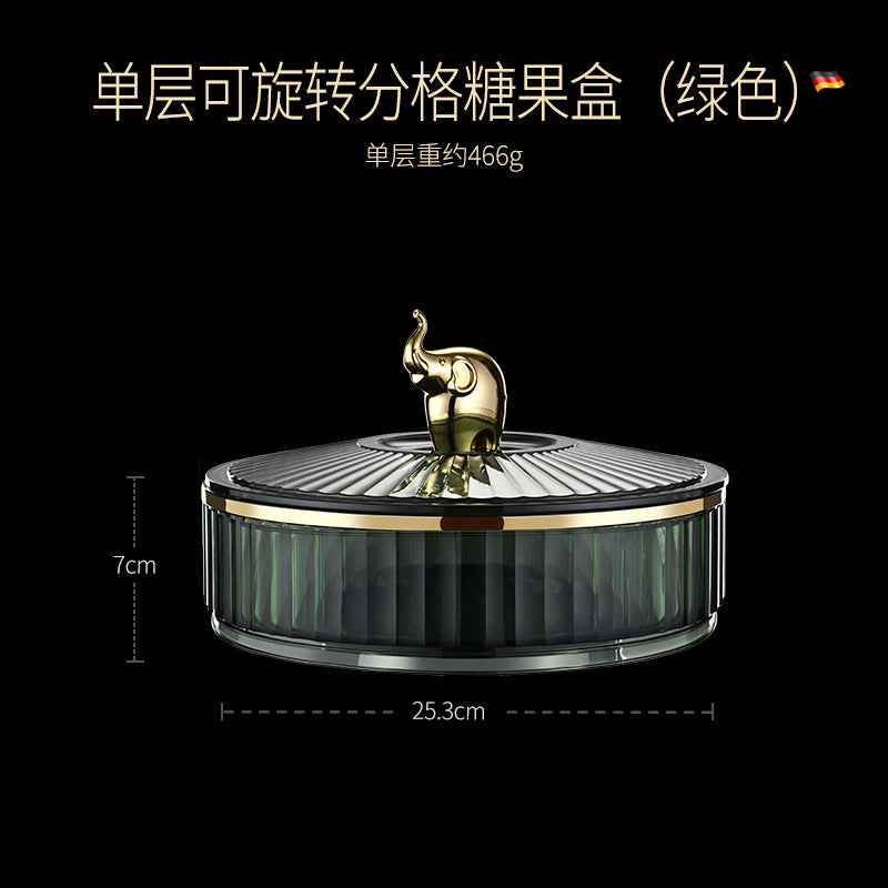 Chinese-style household nut box, snack storage box, wedding event candy plate, advanced sense multi-layer grid, living room dried fruit plate