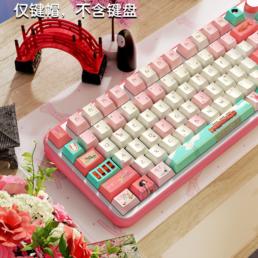 Spirited Away original keycap, original highly personalized customized pbt sublimation mechanical keyboard cap