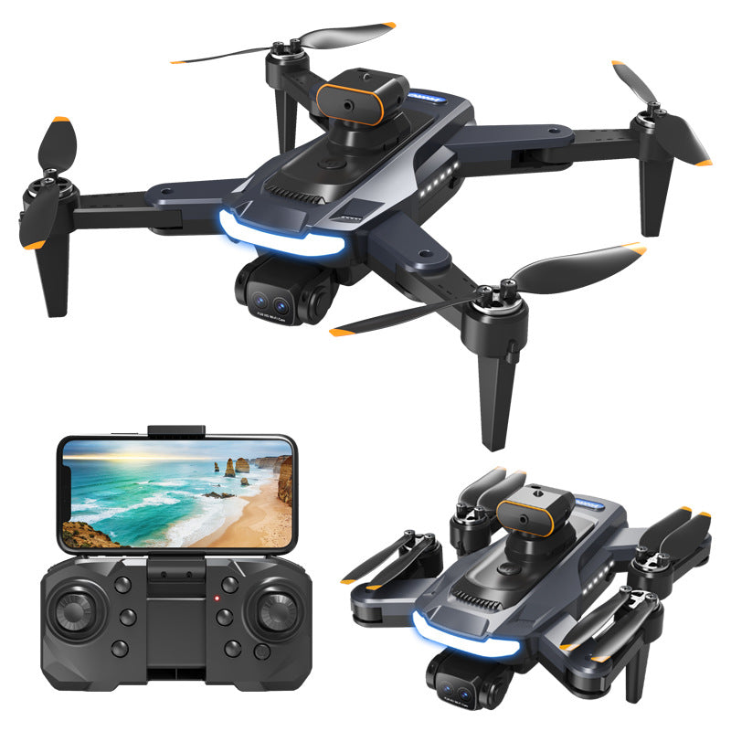 p17 drone with auto-return, brushless motor, obstacle avoidance, remote control aircraft, hd aerial photography, and optical flow positioning quadcopter