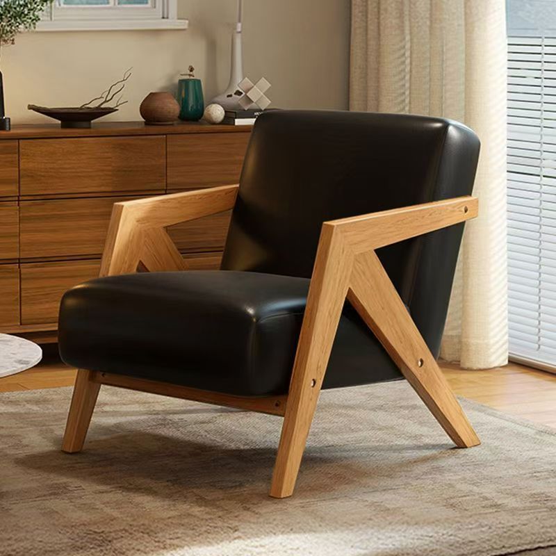 Richard nordic solid wood single sofa chair living room french cafe hotel retrob&b balcony lazy chair