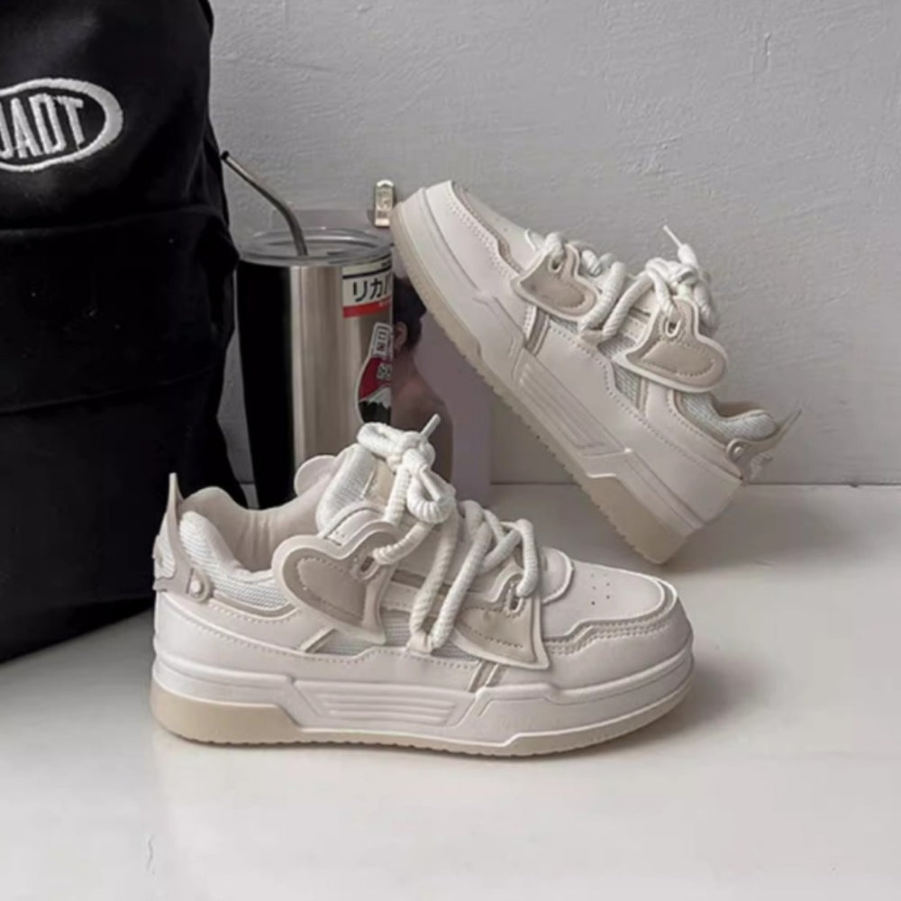 Best sellingwhite shoes women's 2025 spring and summer new women's shoes easiest for matchcasual sneakers niche stylethick soleflats