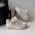Best sellingwhite shoes women's 2025 spring and summer new women's shoes easiest for matchcasual sneakers niche stylethick soleflats