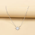 Wholesale sun god necklace - cross-border gold radiance diamond pendant sun short choker sweater chain - direct from manufacturer