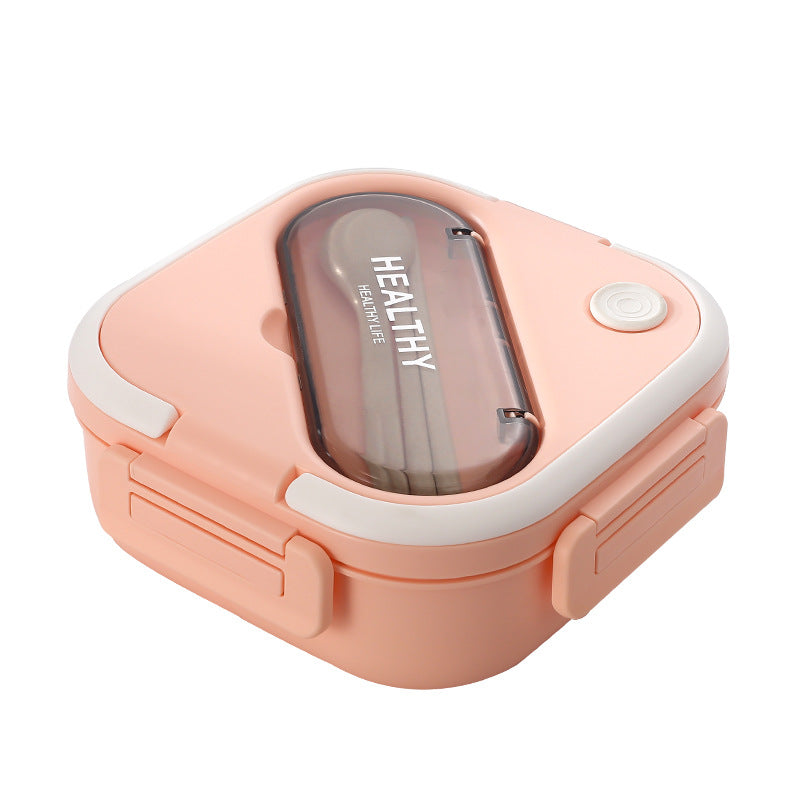 Square plastic bento box takeout lunch box divided student lunch box portable office worker microwaveable gift