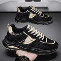Men's fall/winter 2025 new trendy soft sole athletic casual shoes - men's chunky platform height increasing dad shoes - men's streetwear