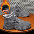 High-top men's shoes fleece-linedheattech cotton shoes casualworkwear shoes men's trendy shoes boots cold-proof heattech