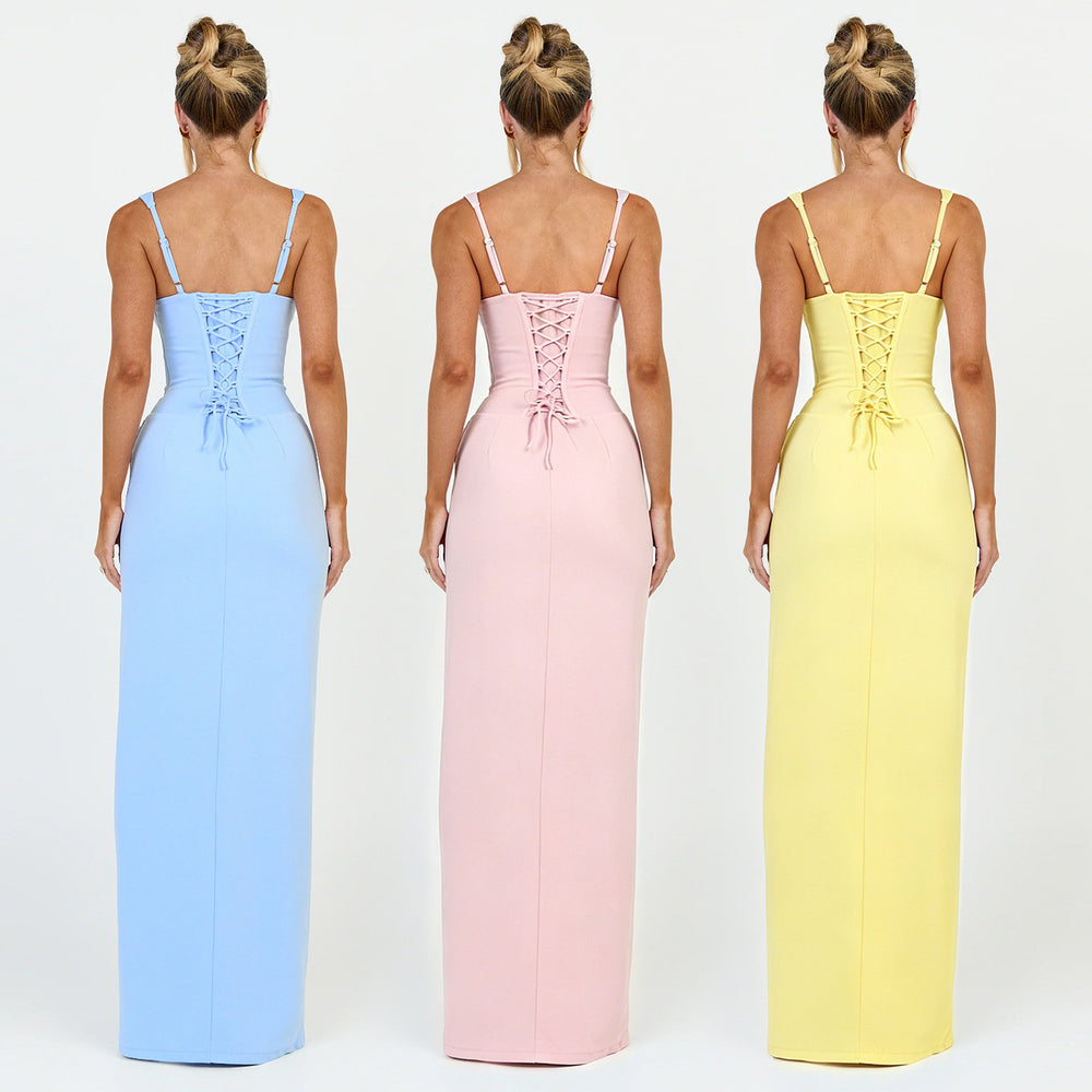 C7758 cross-border    new women's slim-fit camisole dress for banquets and parties