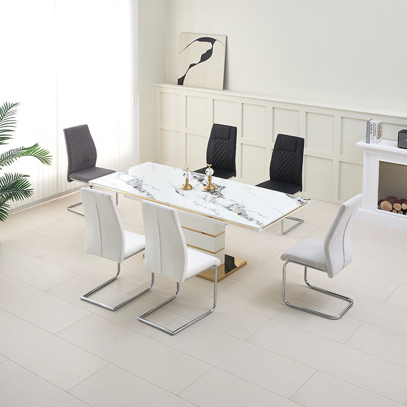Folding dining table glass glass dining table retractable foldableaccessible luxurymdf table