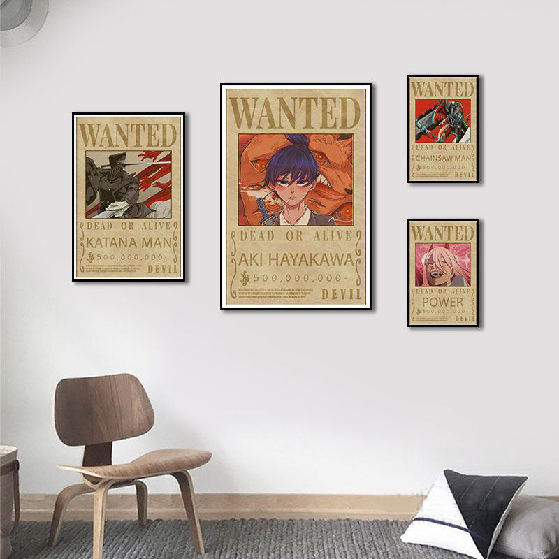Chainsaw Man Decorative Painting Dianji Hayakawa Autumn Chainsaw Man Poster Hanging Painting E-sports Room Bedroom Anime Second Dimensional Mural