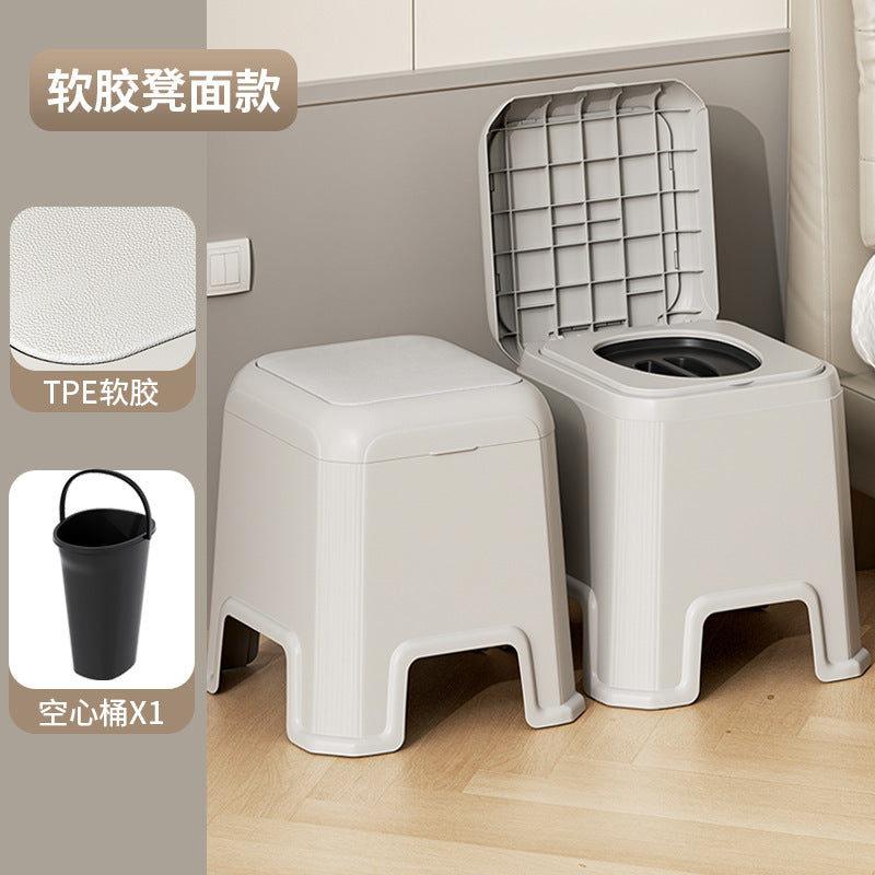 Elderly commode bucket, elderly bedside toilet stool, bath chair, squat toilet stool, pregnant women, elderly indoor toilet