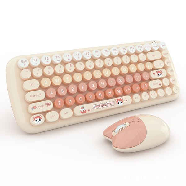 Mofii Ferris hand wireless keyboard mouse set girl pink cute portable desktop notebook office