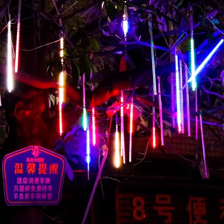 LED lights, colorful lights, flashing lights, string lights, Gypsy stars, outdoor hanging trees, flowing lights, solar line lights, energy saving and power saving