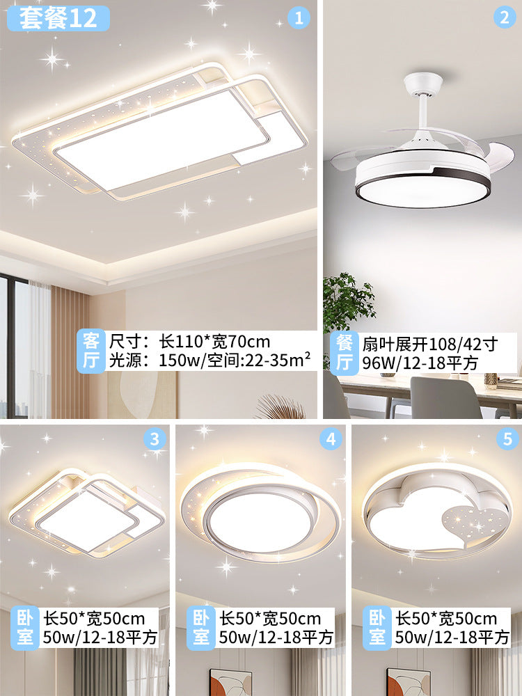 Full spectrum led blue light eye protection square living room hall main light Zhongshan home improvement lighting creative bedroom ceiling light