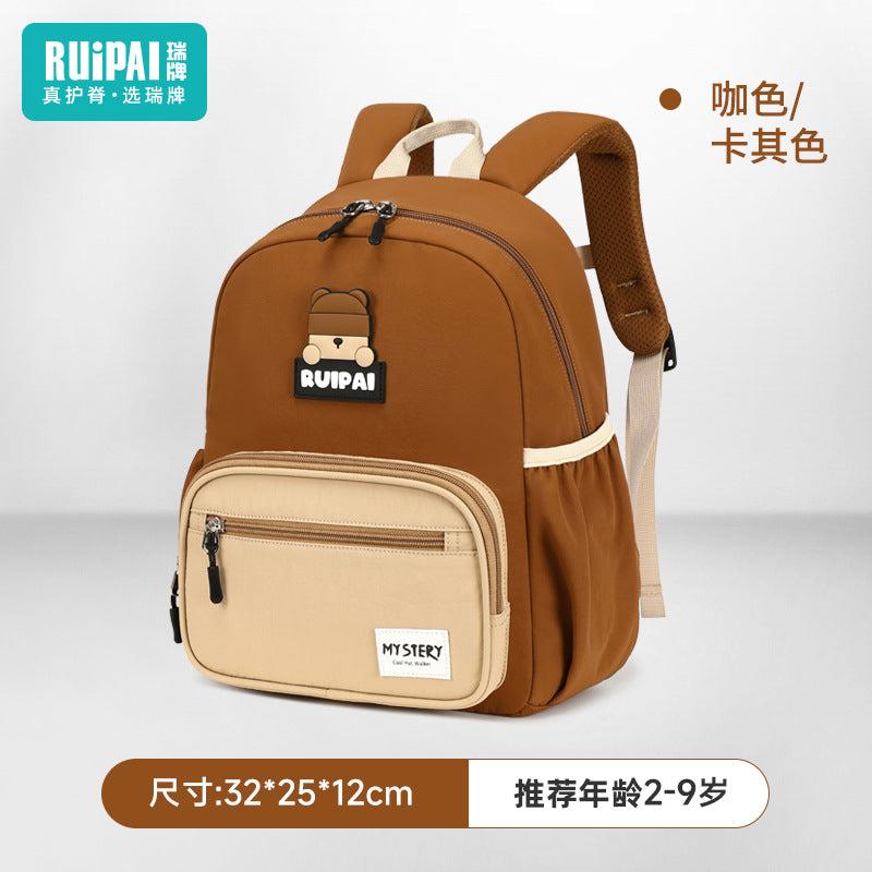 Rui brand kindergarten schoolbag boys and girls children baby backpack ultra-light anti-splashing water 2025 new backpack