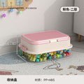 Building block storage box - small brick lego organizer - parts sorting & compartmentalized storage - kids' toy storage box