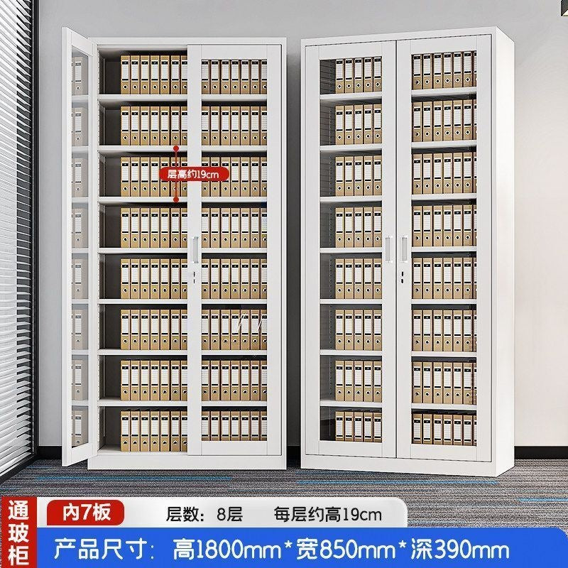 Heavy-duty steel office file cabinet - steel document cabinet for financial records, accounting files, and storage - low profile storage unit