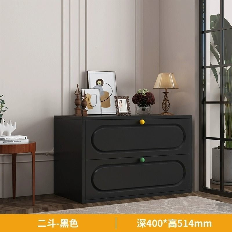 Iron chest of drawers bedroom storage cabinet living room side cabinet modern home steel storage drawer cabinet bedside cabinet