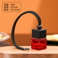 Car perfume bottle empty bottle hanging square cover colorful aromatherapy bottle essential oil refill bottle thickened lanyard glass bottle