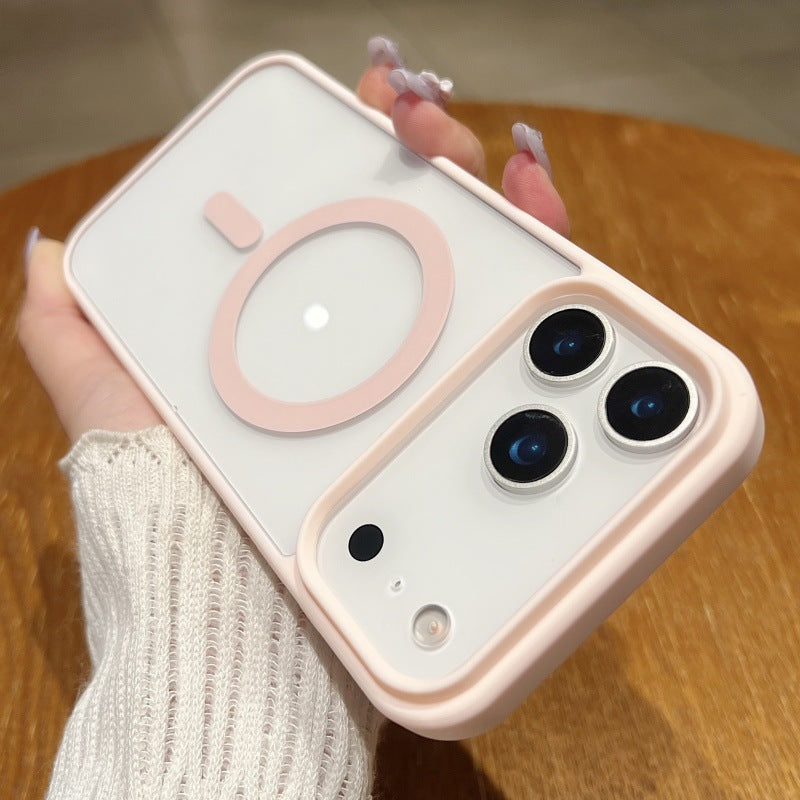 Suitable for apple 17air macaron magnetic new phone case iphone17pro simple anti-fall protective case