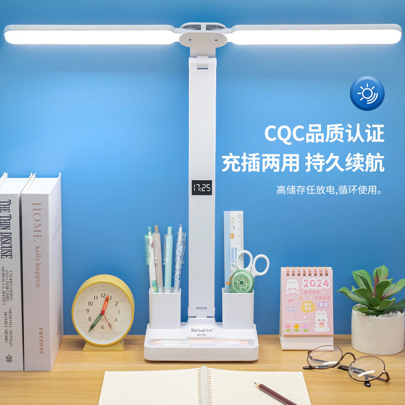 Wholesale led folding desk lamp - student study, eye protection, dorm room, kids' bedside, rechargeable, timer, reading night light