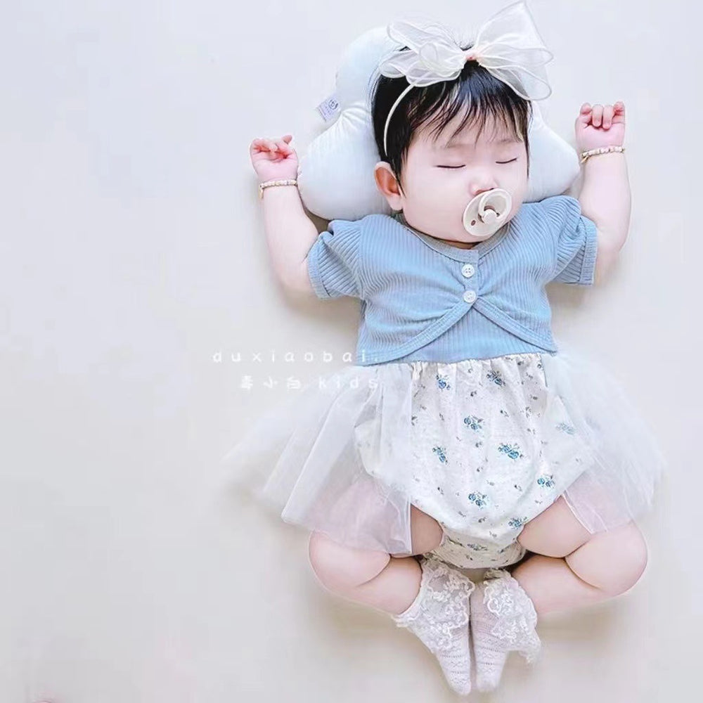 Baby girl summer 100-day princess hoodie baby bag butt skirt jumpsuit cardigan super cute summer first birthday suit skirt