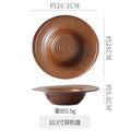 10inch straw hat bowl-brown