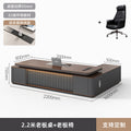 2.2m double cabinet boss table + boss chair [two-color desktop model]