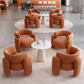 Italian single sofa business lounge area reception area casual sofa light luxury modern reception and negotiation table and chair set