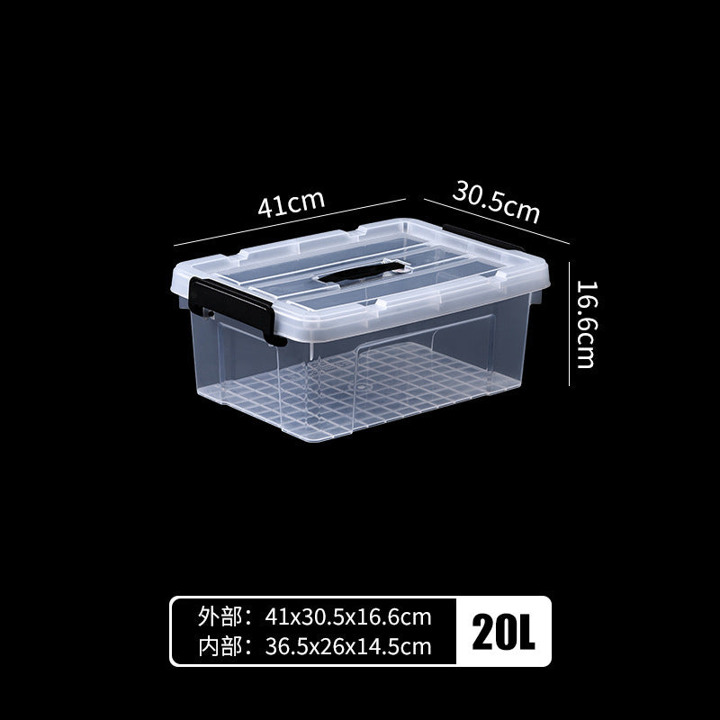 Plastic storage box, quilt storage box, toy sorting box, portable transparent books, clothes sorting storage box