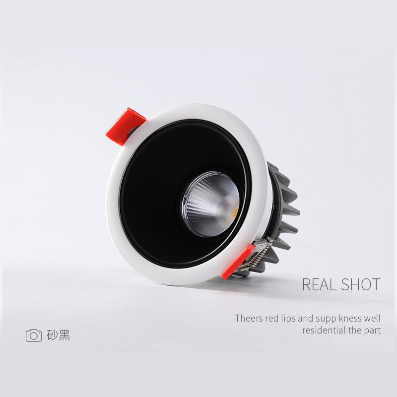 Deep anti-glare COB spotlight ceiling lamp without main lamp lighting household living room wall washer embedded led downlight