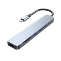 Type-c 7-in-1 docking station with 4k hdmi, computer laptop hub expander, multi-interface