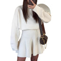 2025 new european and american casual resort style knit long sleeve mini dress women's autumn/winter amazon independent store