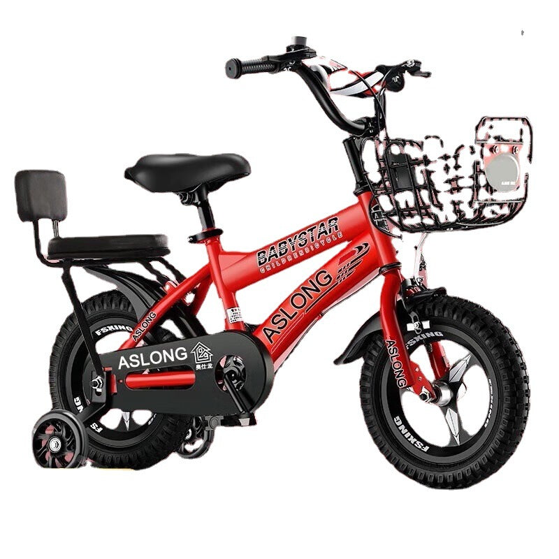New children's bicycle with auxiliary wheels 12-14-16 -18 inch boys and girls bicycle baby light stroller