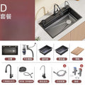 Kitchen sink large single slot honeycomb embossed 4mm thickened 304 countertop middle and lower stainless steel dishwashing sink vegetable basin