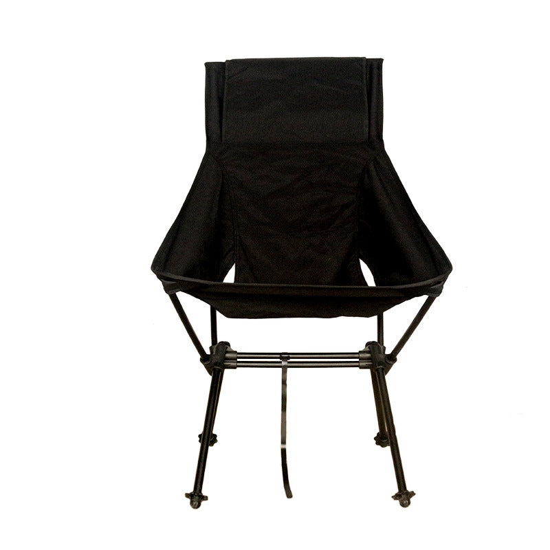 Cross-border exclusive aluminum alloy outdoor camping camping chair moon chair double tube fishing chair portable beach leisure folding