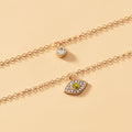 Wholesale alloy devil's eye pendant necklace - european & american retro multi-layer necklace for women - cross-border premium fashion street style jewelry