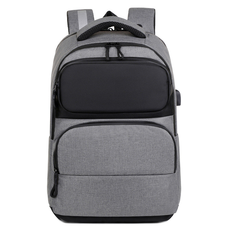 Cross-border business backpack men's leisure travel backpack commuting large capacity USB charging point computer bag wholesale