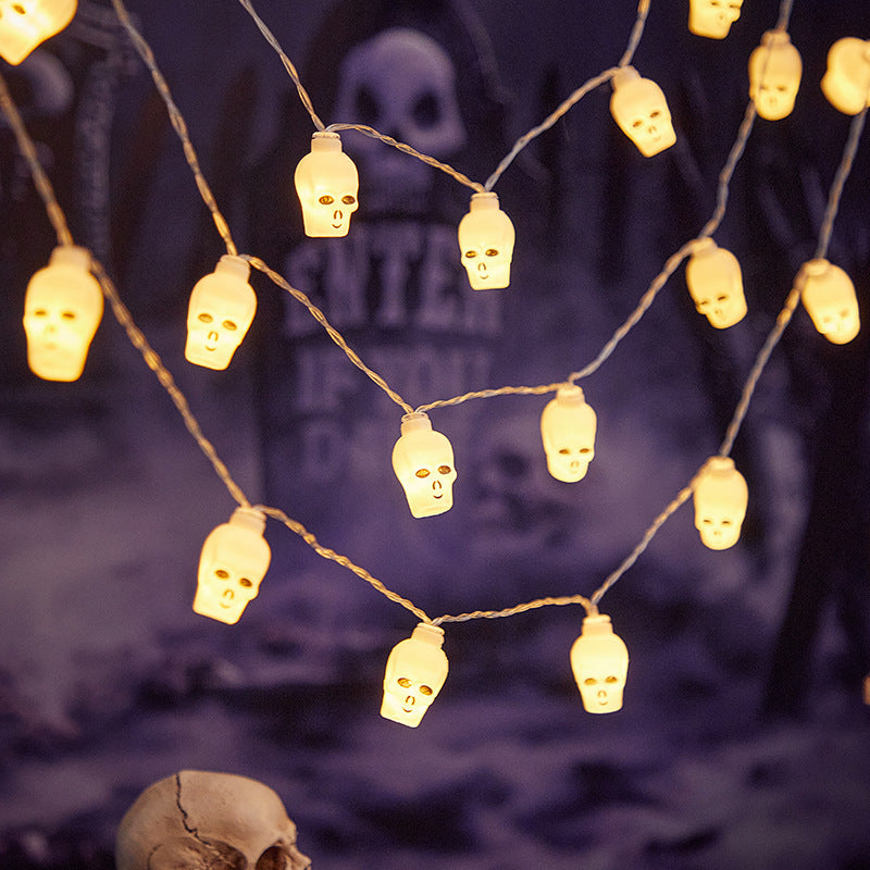 Halloween decorative lights LED battery box light string skull ghost puppet string lights ghost festival arrangement props lanterns