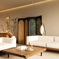 Oriental aesthetics neoclassical screen foldablemovable living room entrance tea room bedroom bedside song weizong crane folding screen