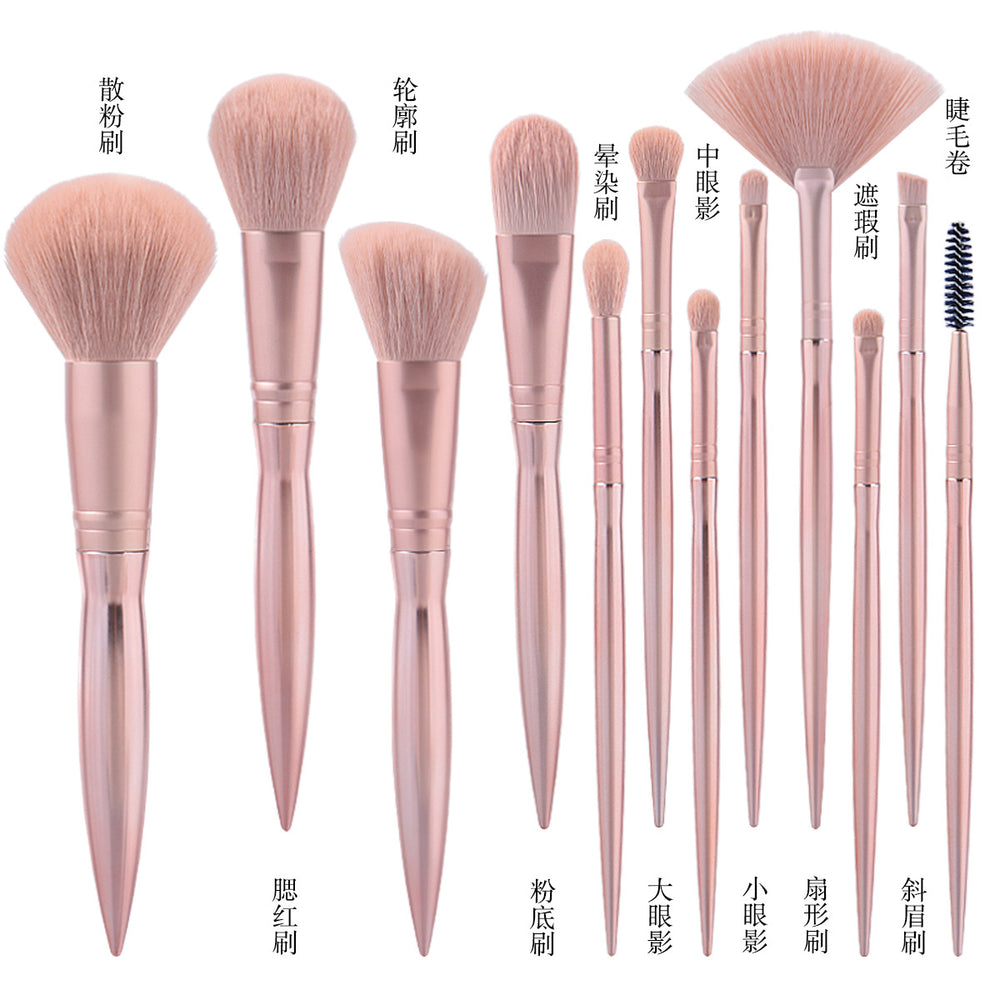 12-piece soft bristle makeup brush set - factory direct, complete beginner kit, beauty tools, eyeshadow brush, powder brush