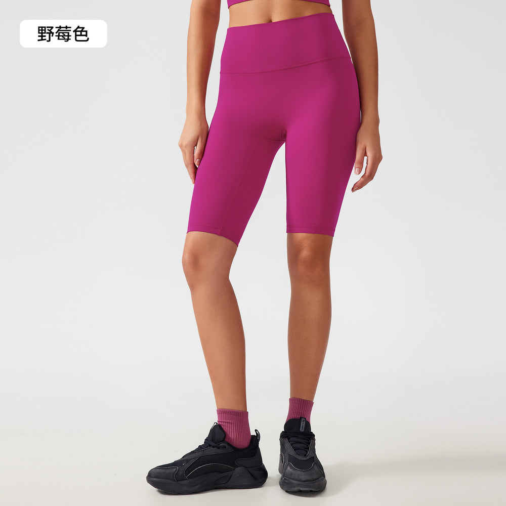 Free sizefree size no awkward line yoga shorts tummy control butt lift fitness sports half length pants for women ag004