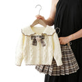 Girlsweaterjksuitloosesweaternew arrivaltwistpreppy styletwo-piece set