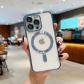 Suitable for apple 16 transparent electroplated magnetic phone case 13 all-inclusive iphonexr comes with lens film 14 protective cover