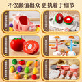 Kids' fruit cutting playset - pretend play kitchen for boys and girls - vegetable cutting toy - baby kitchen set - cake gift