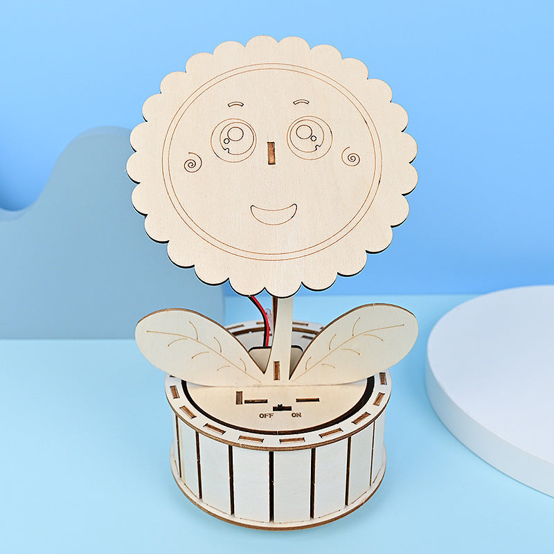 Light-chasing sunflower children's small production photoresistor light sensor circuit toy children's scientific experimental model